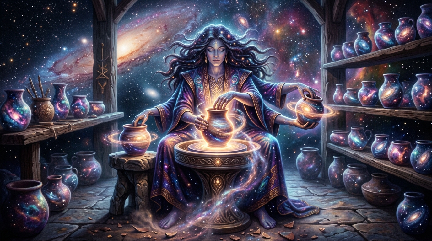 Ganesha as the cosmic potter — Creator Sustainer Destroyer — Karta Dharta Harta