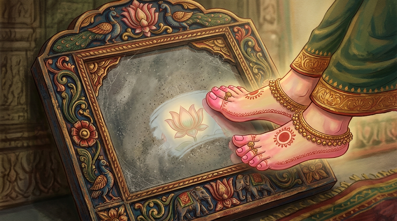 Guru's lotus feet cleansing the mirror of the mind — Doha 1 of Hanuman Chalisa
